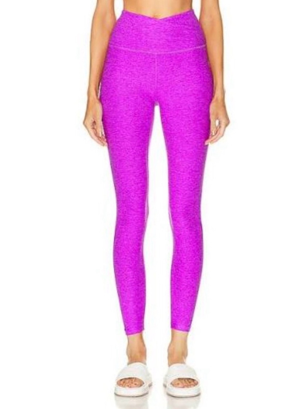 Beyond Yoga Women’s Vivid Plum Heather At Your Leisure High‎ Waist Leggings XS